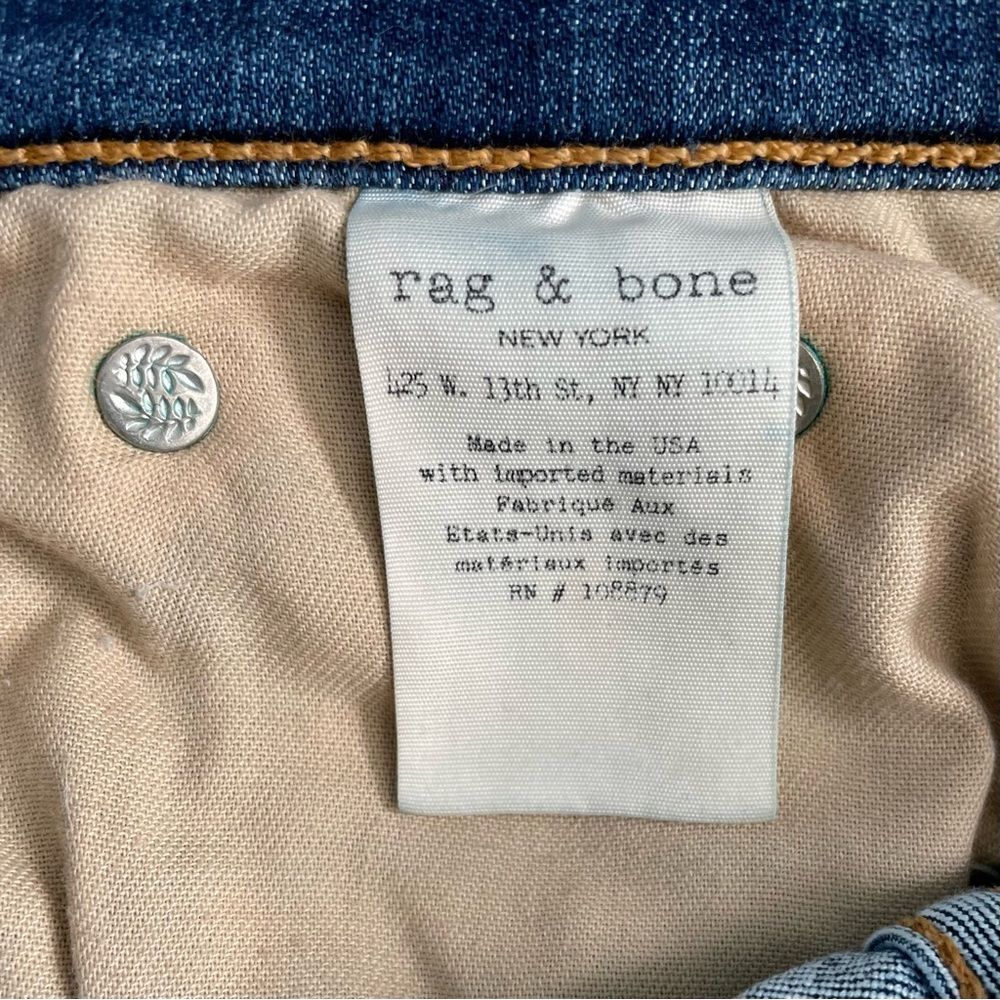 Rag & Bone High Rise Skinny Jeans Raw Hem Sz 26 - Picture 12 of 14